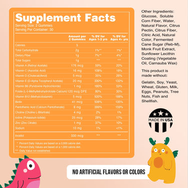 Kids Multivitamin Gummies | 60 Fruit Gummies